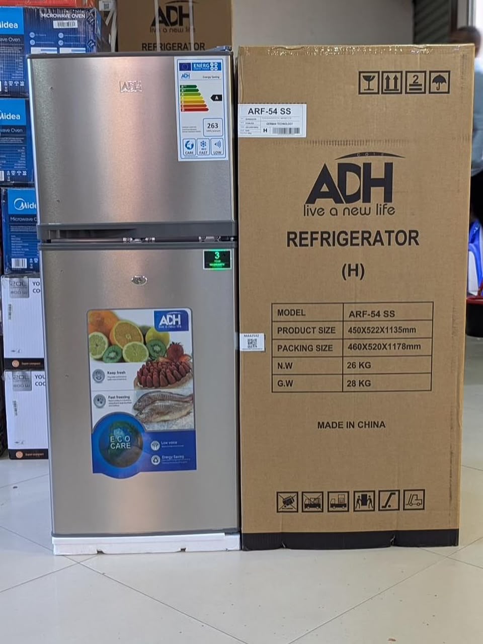 ADH Double-Door Refrigerator (ARF-54SS)